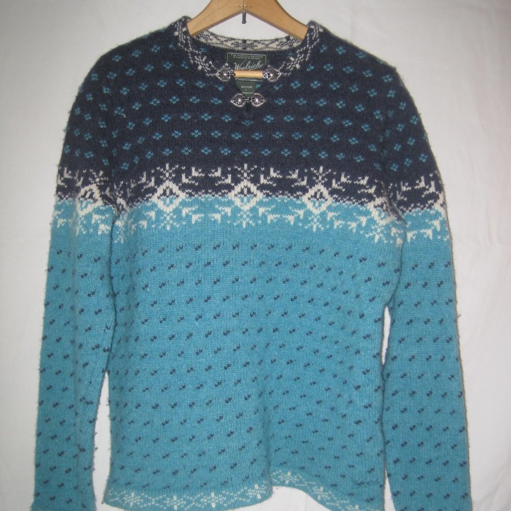 Woolrich Lambs Wool Norwegian Sweater Women's L
